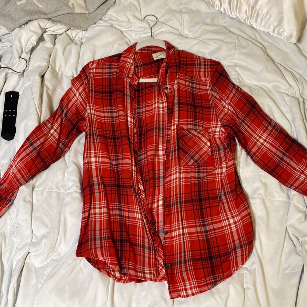Red Long Sleeve Flannel.